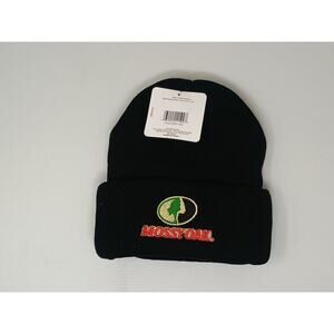 Mossy Oak Black Cuffed Knit Beanie - Embroidered Logo